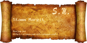 Stamm Margit névjegykártya